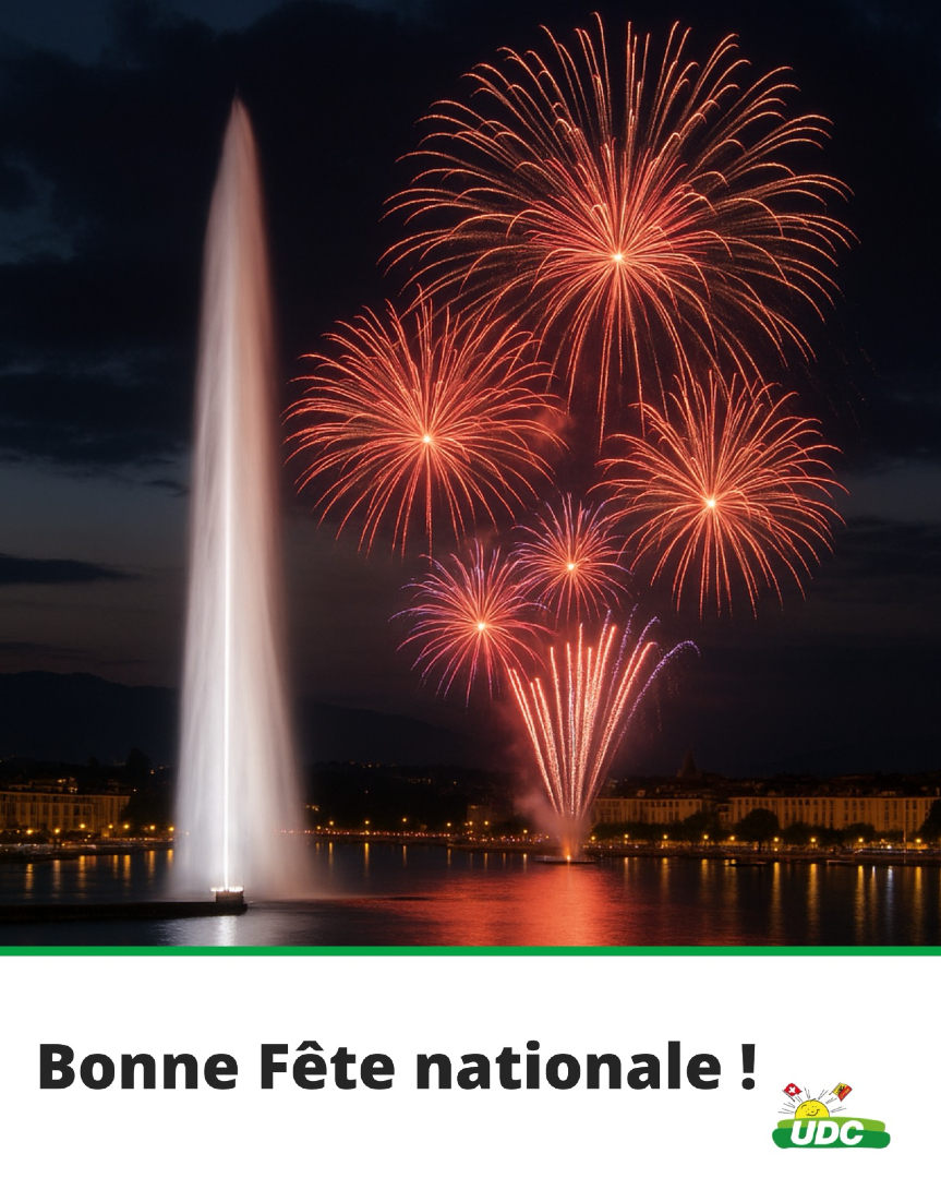 Le 1er Août, c’est plus qu’une fête.
C’est un rappel : la Suisse s’est construite sur le courage, l’unité et la liberté.
Et à l’UDC Genève, on continue de faire vivre ces valeurs.
Bonne fête nationale !
L’UDC s’engage pour la Suisse. Et toi ?
#1erAoût #UDCge