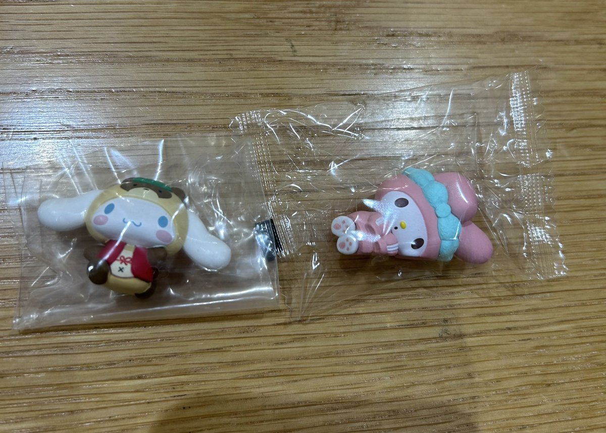 asu_kpop1204's tweet photo. サンリオ　妖怪フィギュア　おやすみのひ　ガチャ　交換

譲: シナモン、マイメロ
求: ハンギョドン

郵送での交換希望です📮
お気軽にお声掛けください🙇🏻‍♀️ https://t.co/iQnJcraCeO