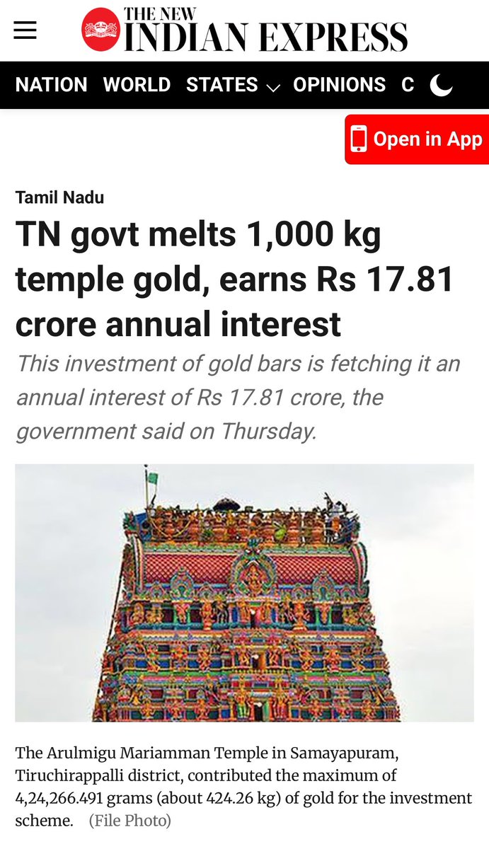 pink_witty's tweet photo. @annamalai_k Hindus are always at the receiving end... DMK stealing hundis... Govt stealing Gold... https://t.co/CrbUEY4sF0