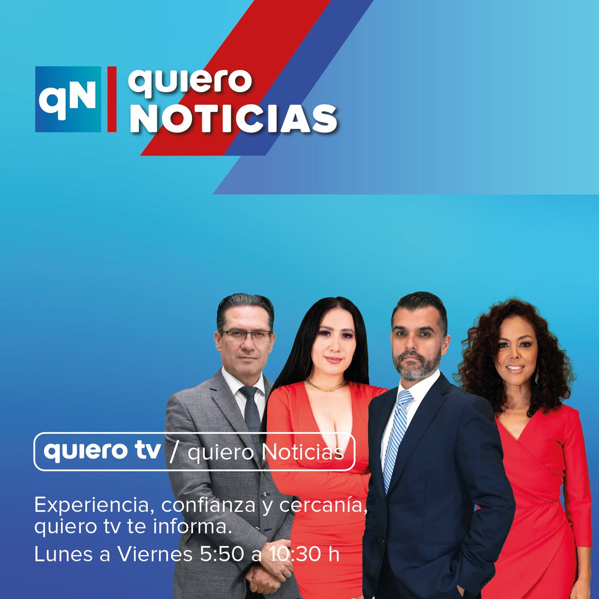 ¡Buenos días! ⛅

La información local, nacional e internacional; además lo mejor de los espectáculos y deportes 🌎🗞️ lo encuentras en #quieroNoticias.

EN VIVO: quierotv.mx/videoenvivo/