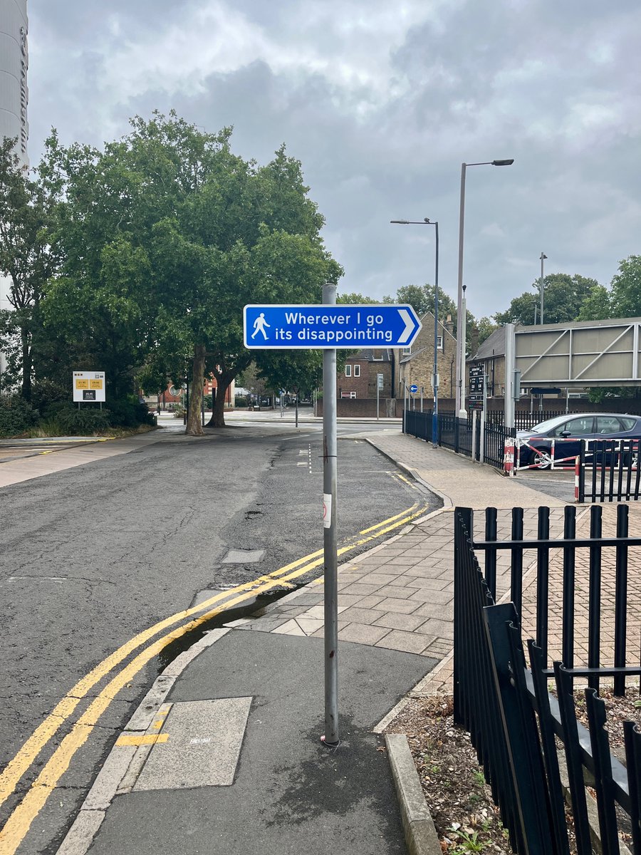 ...especially on the internet.  especially  some accounts on X. 

 (new sign for an empty post. with thanks to my patreons)   #publicartlondon #streetart #badpublicart #disappointed #kingston #stopsupportinghate #pleasestopbeingcunts