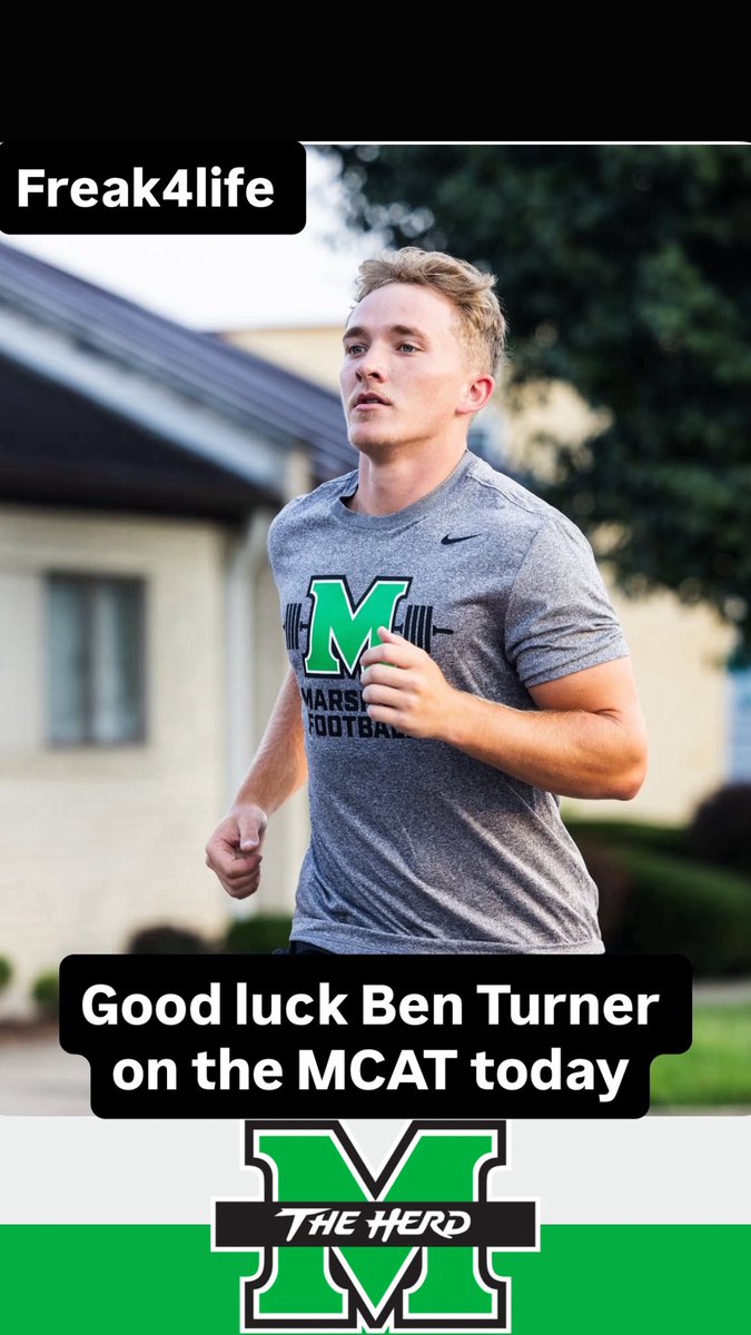 Gunter Brewer (@gunterbrewer) on Twitter photo .<a href="/b2n_turner/">Ben Turner</a> <a href="/HerdFB/">Marshall Football</a> <a href="/marshallu/">Marshall University</a> <a href="/HerdNation/">HerdNation.com</a> <a href="/TheHerdScoop/">The Herd Scoop</a> <a href="/SSN_Herd/">Sidelines - Marshall</a>
Nothing like taking the MCAT on reporting day - good luck 🍀 Ben Turner ! .<a href="/b2n_turner/">Ben Turner</a> <a href="/HerdFB/">Marshall Football</a> <a href="/marshallu/">Marshall University</a> <a href="/HerdNation/">HerdNation.com</a> <a href="/TheHerdScoop/">The Herd Scoop</a> <a href="/SSN_Herd/">Sidelines - Marshall</a>
Nothing like taking the MCAT on reporting day - good luck 🍀 Ben Turner !