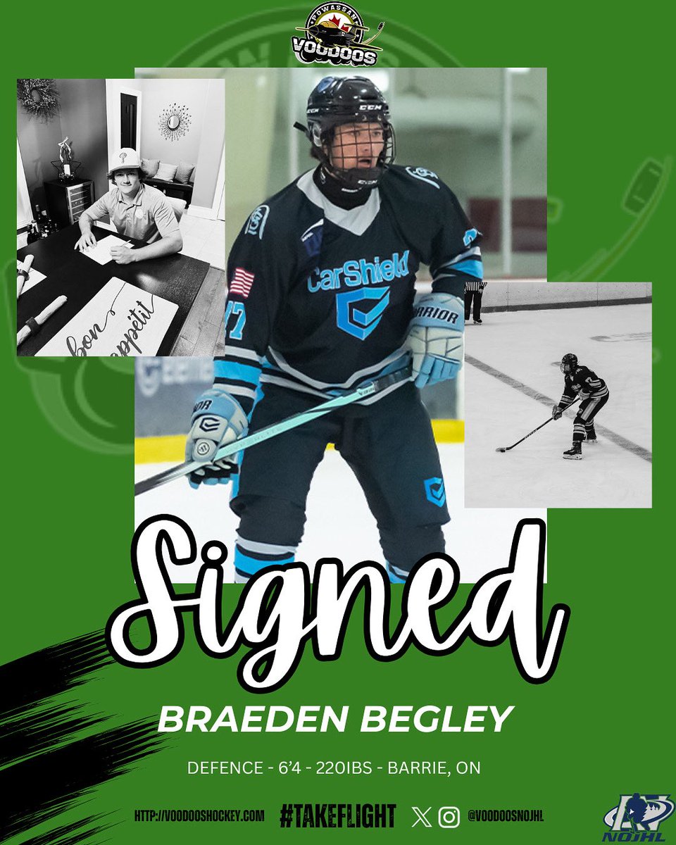 NEWS: The Voodoos are pleased to announce the signing of defenceman Braeden Begley for the 2025-26 season. 

Welcome to Powassan, Braeden! 

#TakeFlight