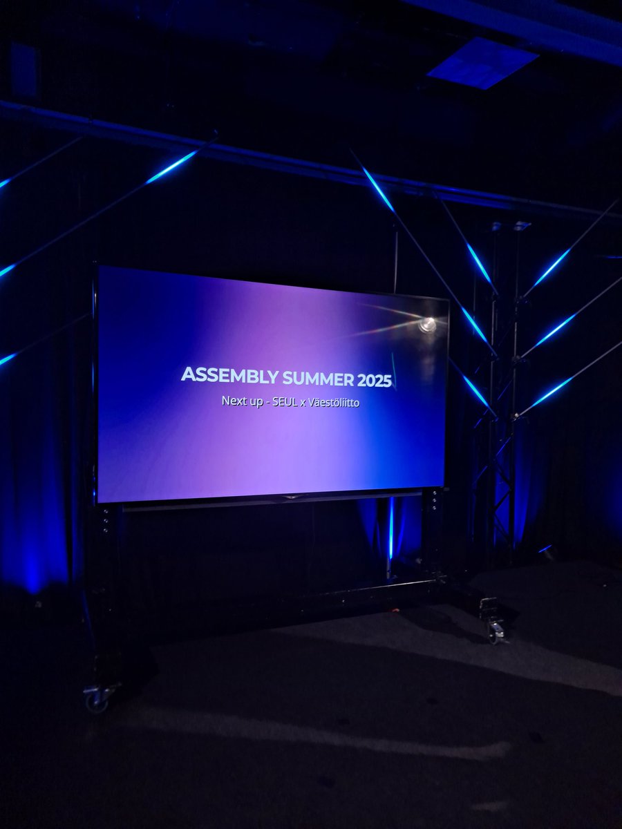 10 minuutin muistutus!!

SEULxVäestöliitto alkamassa Genelec Stagella

Tule mukaan kuuntelemaan tärkeää asiaa🔉
#esportsfi #AssemblySummer2025
