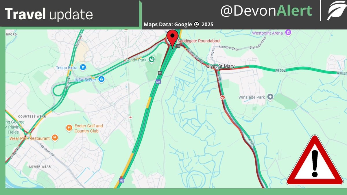 Devon Alert (@devonalert) on Twitter photo 01/08/25 12:47 #Devon. Sandygate Rbt and the surrounding area is experiencing large volumes of traffic. Please expect delays or find an alternative route. SW @BBCdevon <a href="/StagecoachSW/">Stagecoach SouthWest</a> 01/08/25 12:47 #Devon. Sandygate Rbt and the surrounding area is experiencing large volumes of traffic. Please expect delays or find an alternative route. SW @BBCdevon <a href="/StagecoachSW/">Stagecoach SouthWest</a>
