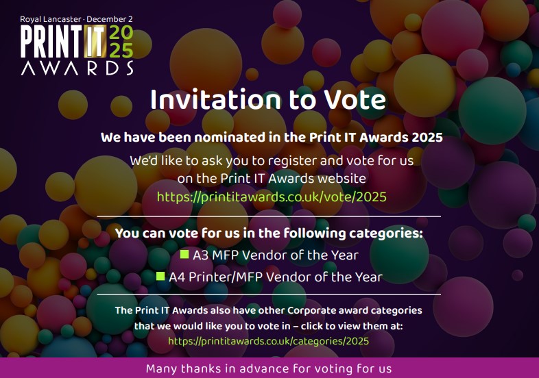 We have been nominated in PrintIT Awards!🙌🏽

If you'd like to support, the votes are open now 👉🏽 bit.ly/4fjkzCQ

#PrintIT #PrintITAwards