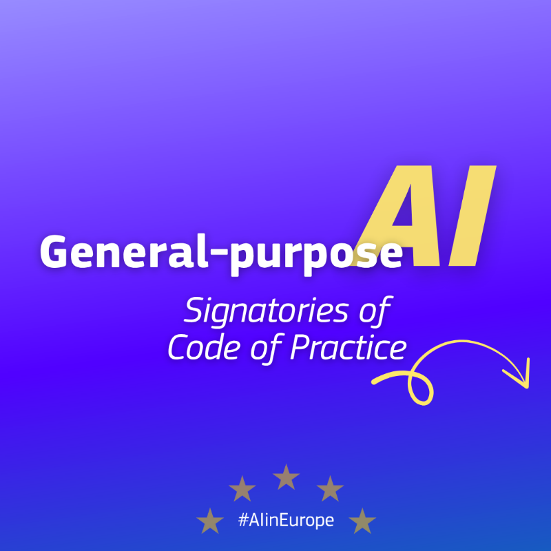 DigitalEU's tweet photo. ☑️ The General-Purpose AI Code of Practice was confirmed today by the @EU_Commission &amp; the Member States.

Providers who sign &amp; adhere to this voluntary tool will benefit from reduced burden  &amp; increased legal certainty on the AI Act legal obligations for GPAI.

Find out more ↓