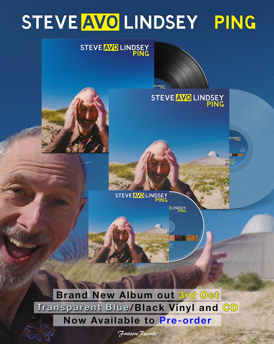 Now available to pre-order: PING is the debut album from Deaf School bassist and Liverpool singer-songwriter Steve Avo Lindsey. Secure your copy on digital, CD, 12" black and limited edition blue vinyl HERE: linktr.ee/steveavolindsey