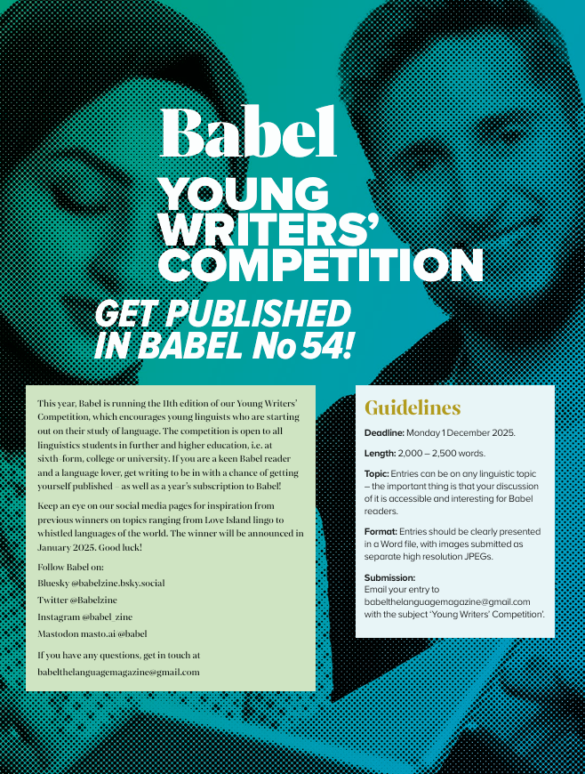 Babel: The Language Magazine tweet media