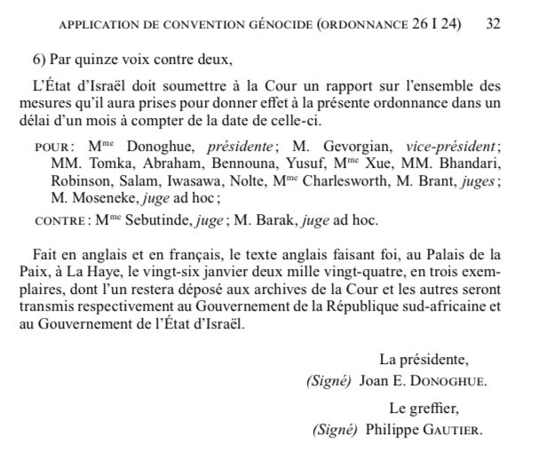 Alors qu’enfin, jusqu’en Israël même, le génocide commis par Israël à Gaza est reconnu et dénoncé, se souvenir que dès janvier 2024 la ⁦<a href="/CIJ_ICJ/">CIJ_ICJ</a>⁩ avait ordonné des mesures pour l’empêcher. Et que les États qui pouvaient agir n’ont rien fait, voire ont soutenu Nétanyahou.