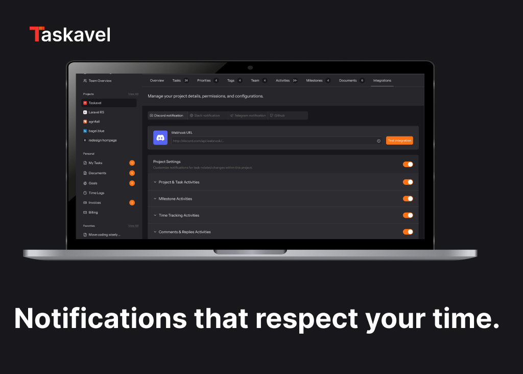 taskavel's tweet image. Notifications in Taskavel don’t fight for your attention.
They whisper the right stuff, like
“Hey, someone marked your task as done.”
For humans. Not for heart attacks. 💡
taskavel.com
#taskavel #devlife #projecttools