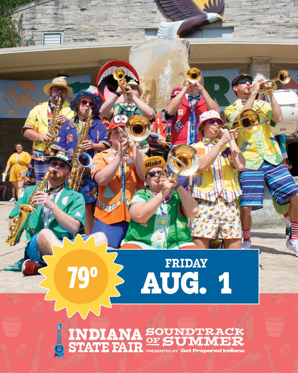 Indiana State Fair (@indystatefair) on Twitter photo IT'S OPENING DAY 🎡🎉 Today we're celebrating our title partner: <a href="/IDHS/">Indiana Homeland Security</a>! Here's our first CAN'T MISS LIST! of the 2025 Indiana State Fair:
🎪 Big Top Circus pres. by <a href="/BeeWindowInc/">Bee Window</a> at 1PM, 4PM & 7PM
🎶 State Fair Band Day pres. by <a href="/musictravel1/">Music Travel Consultants</a> & <a href="/PaigesMusic/">Paige's Music</a> Music
😎 Vinyl IT'S OPENING DAY 🎡🎉 Today we're celebrating our title partner: <a href="/IDHS/">Indiana Homeland Security</a>! Here's our first CAN'T MISS LIST! of the 2025 Indiana State Fair:
🎪 Big Top Circus pres. by <a href="/BeeWindowInc/">Bee Window</a> at 1PM, 4PM & 7PM
🎶 State Fair Band Day pres. by <a href="/musictravel1/">Music Travel Consultants</a> & <a href="/PaigesMusic/">Paige's Music</a> Music
😎 Vinyl
