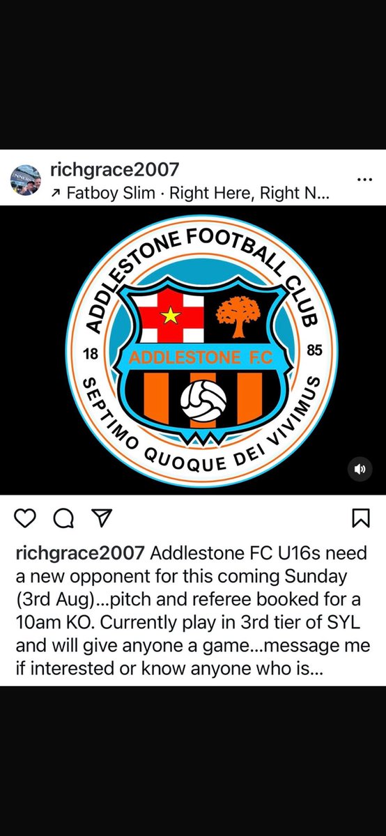 Our U16’s are looking for a pre season match this Sunday if interested? Please see below post.