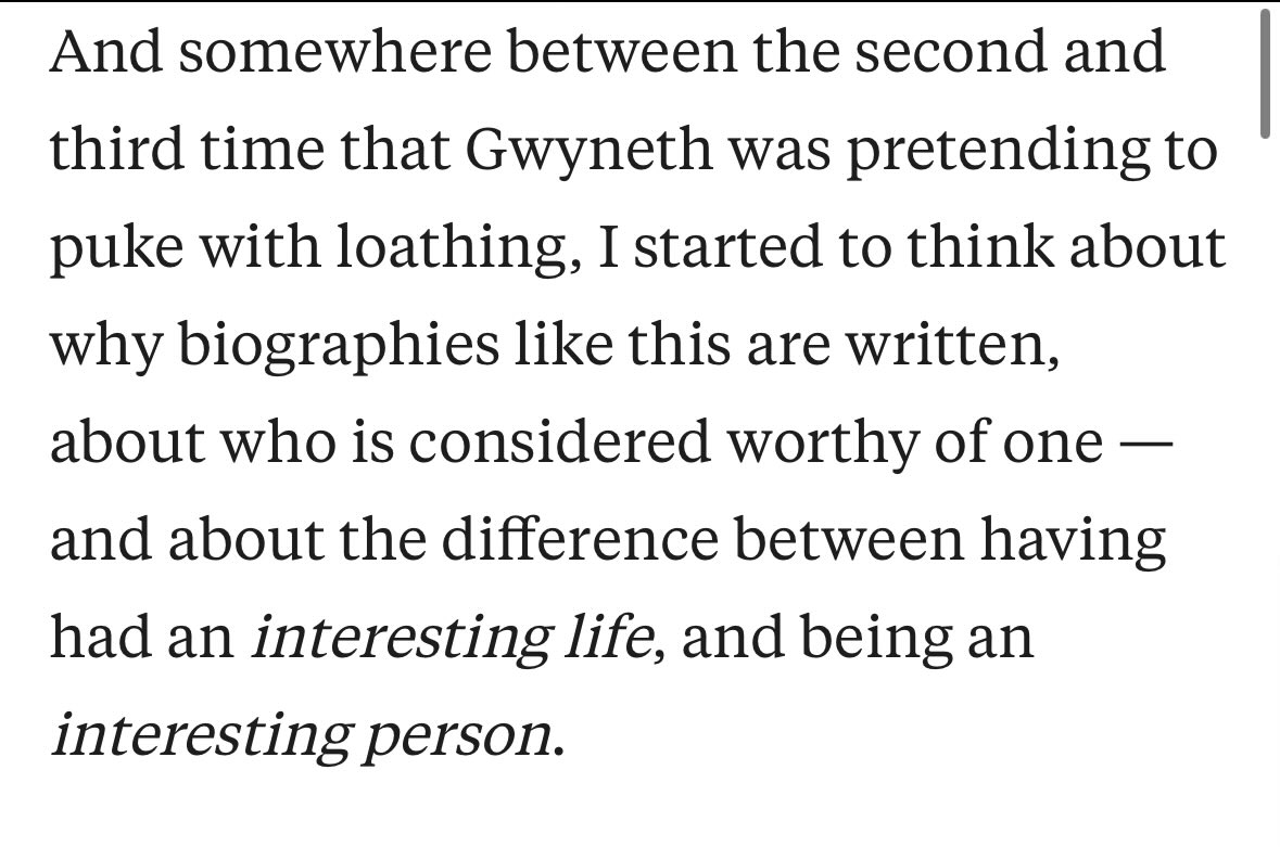 katrosenfield's tweet image. I wrote about the new Gwyneth Paltrow biography, adolescent cruelty, and the difference between material and circumstantial interestingness