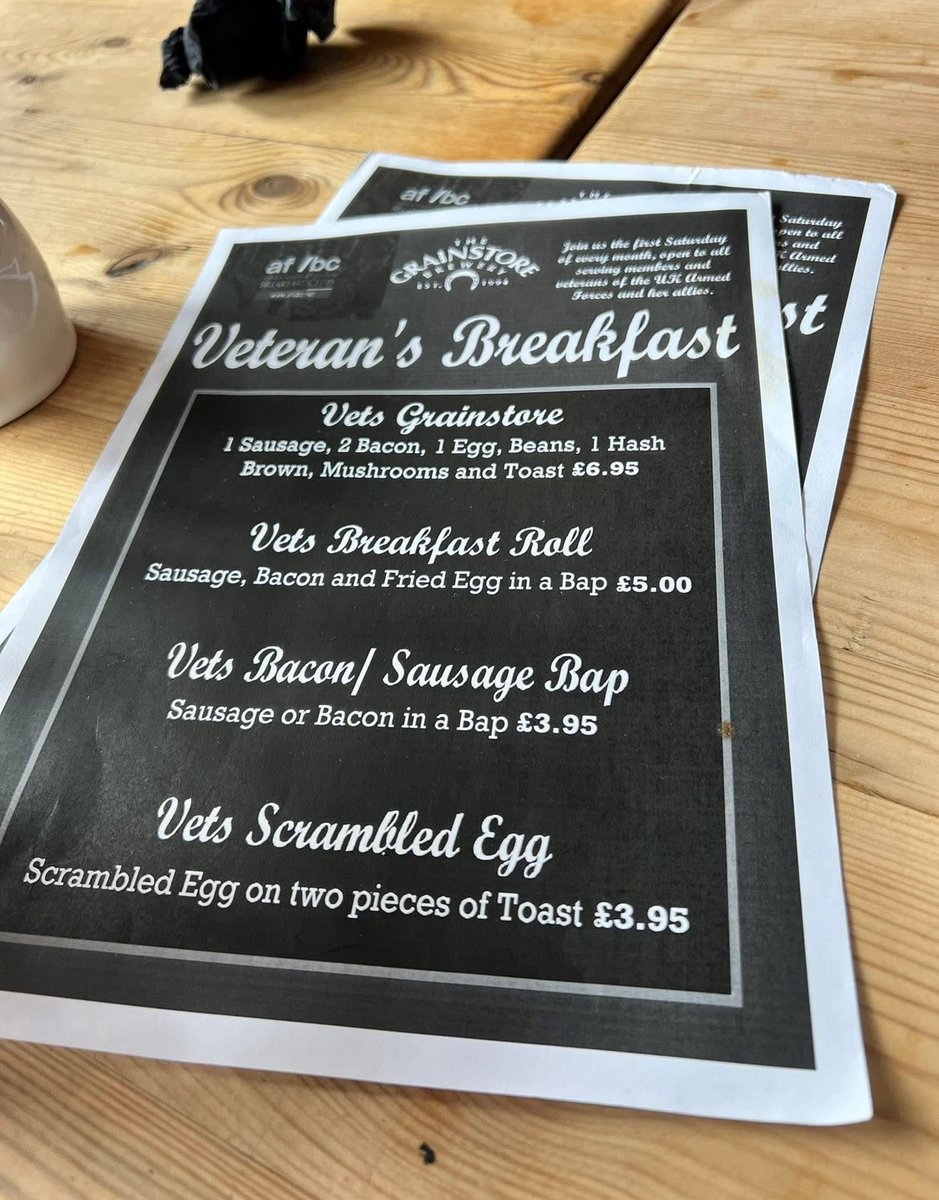 Reminder that the Rutland Armed forces Veterans breakfast club is taking place on SATURDAY 9th AUGUST and not tomorrow