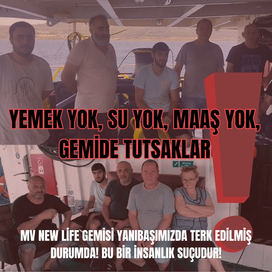 11 deniz işçisinin aç, susuz, ilaçsız, 4 aylık maaşları verilmemesi ve tutsak bırakılması; denizlerde süregiden emek sömürüsünün ve buna göz yuman devlet, patron, sendika iş birliğinin çürümüşlüğünü bir kez daha gözler önüne seriyor.