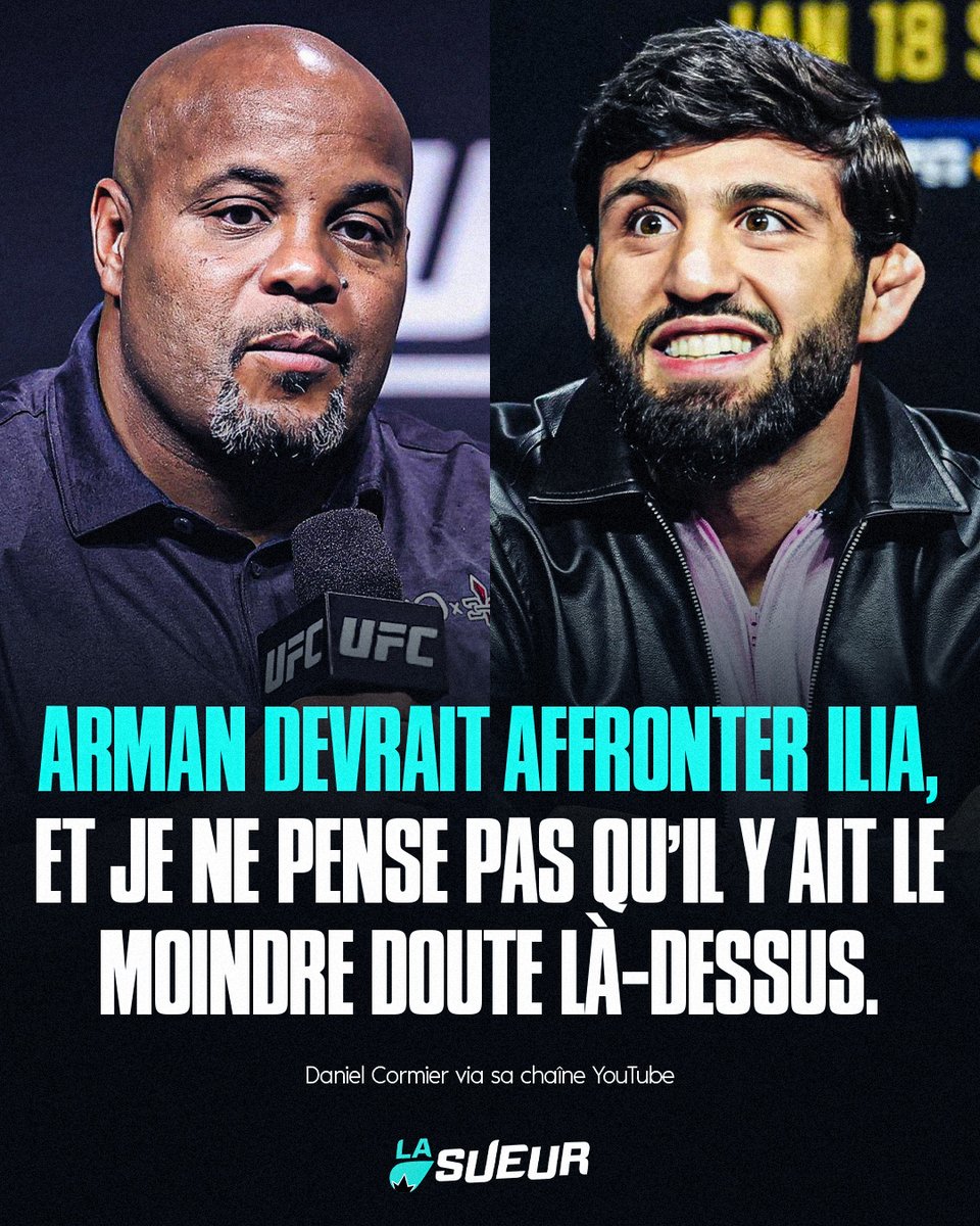 La Sueur (@lasueur_off) on Twitter photo Daniel Cormier prend la dĂ©fense d'Arman Tsarukyan. đ€
đŁïž "Arman nâest pas quelquâun qui rate tout le temps le poids ou qui ne se prĂ©sente pas au combat. Ăa nâest arrivĂ© quâune seule fois. Il ne devrait pas ĂȘtre jugĂ© uniquement sur cet incident, surtout aprĂšs avoir fait le poids Daniel Cormier prend la dĂ©fense d'Arman Tsarukyan. đ€
đŁïž "Arman nâest pas quelquâun qui rate tout le temps le poids ou qui ne se prĂ©sente pas au combat. Ăa nâest arrivĂ© quâune seule fois. Il ne devrait pas ĂȘtre jugĂ© uniquement sur cet incident, surtout aprĂšs avoir fait le poids