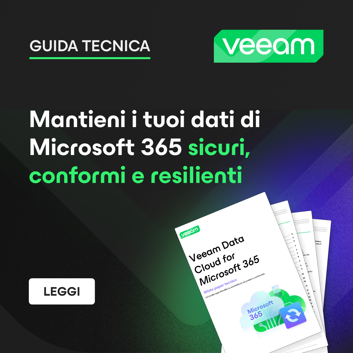 Per mantenere i tuoi dati al sicuro e conformi, scopri nella nostra guida tecnica come tutte le funzionalità di Veeam Data Cloud for #Microsoft365 ti permettono di gestire e di proteggere i dati critici della tua azienda. 
👉 bit.ly/3GQRz8N