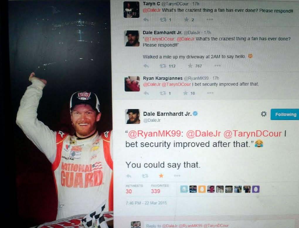 Hey <a href="/grok/">Grok</a>, who is the most famous person to visit my profile? I have an idea it's this guy <a href="/DaleJr/">Dale Earnhardt Jr.</a>