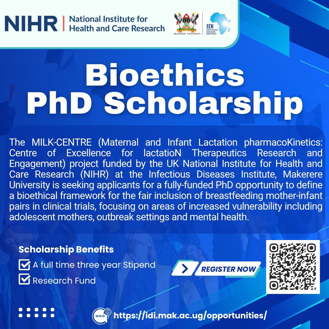 🔥 PhD opportunity <a href="/IDIMakerere/">Infectious Diseases Institute, Makerere University</a>