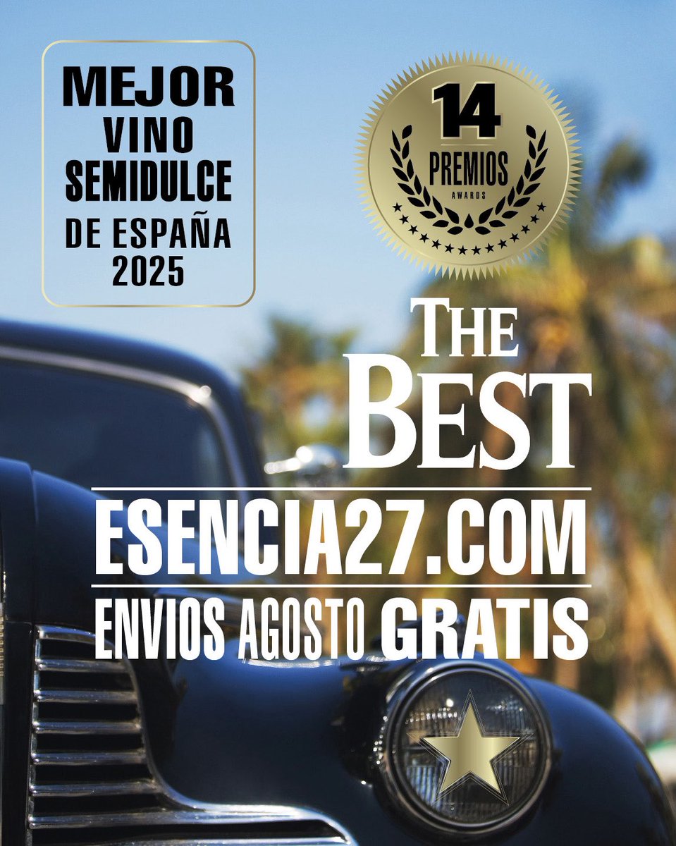 Esencia 27 &gt; Envíos en agosto GRATIS✨. Vino SemiDulce Más Premiado Internacionalmente y mejor simidulce de España 2025. Esencia27.com