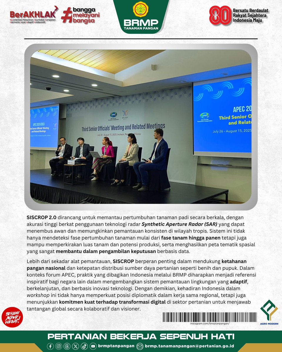 Dalam upaya memperkuat efektivitas pemantauan lingkungan di sektor-sektor produktif, Organisasi Penilaian dan Penegakan Lingkungan Hidup Peru (OEFA).

Selengkapnya simak di: tanamanpangan.brmp.pertanian.go.id/berita/brmp-us…

#BRMP #BRMPKementan #Kementan 
#PertanianMaju #BRMPTanamanPangan