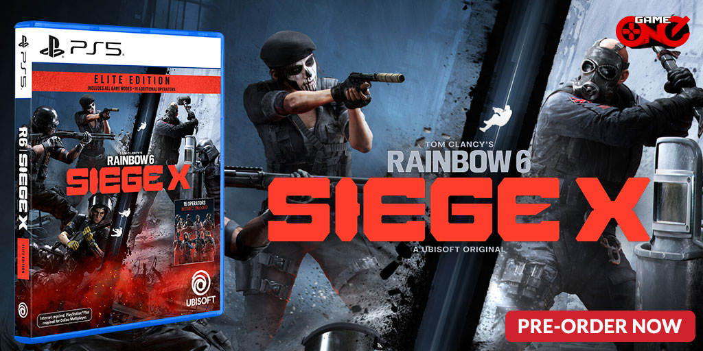 gameoneph's tweet image. 𝗣𝗥𝗘-𝗢𝗥𝗗𝗘𝗥 𝗡𝗢𝗪: PlayStation PS5 Tom Clancy&apos;s Rainbow Six Siege X - Elite Edition

Reserve a copy 👉 bit.ly/2PCxubO

#preorder #pS5 #gaming #attackvsdefense #videogames #gamercommunity #tacticalgameplay #tomclancysrainbow #sixsiegex #eliteedition #gameoneph