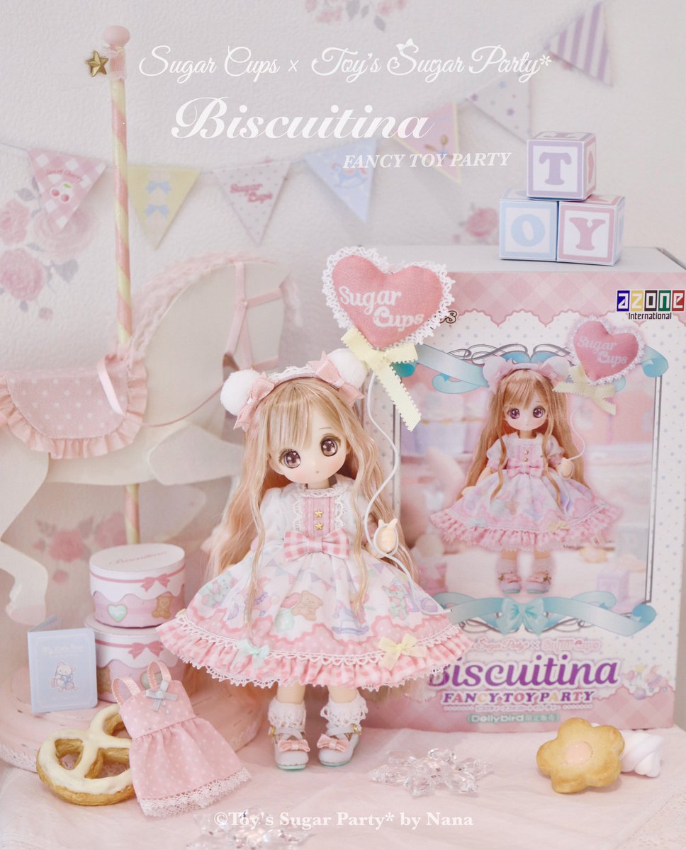 トータルデザインを担当しました、ビスケティーナちゃんの製品版を送っていただきました🎀

ヘアセット済みです🪞꒰՞⊃⸝ ⸝ ⸝⊂՞꒱パケもかわいいですね🤍予約した子といっしょに双子撮影もしたいと思います🧸ˎˊ˗

お迎えのご報告や写真もありがとうございます🫶🏻🎠✨

#dollybird #シュガーカップス