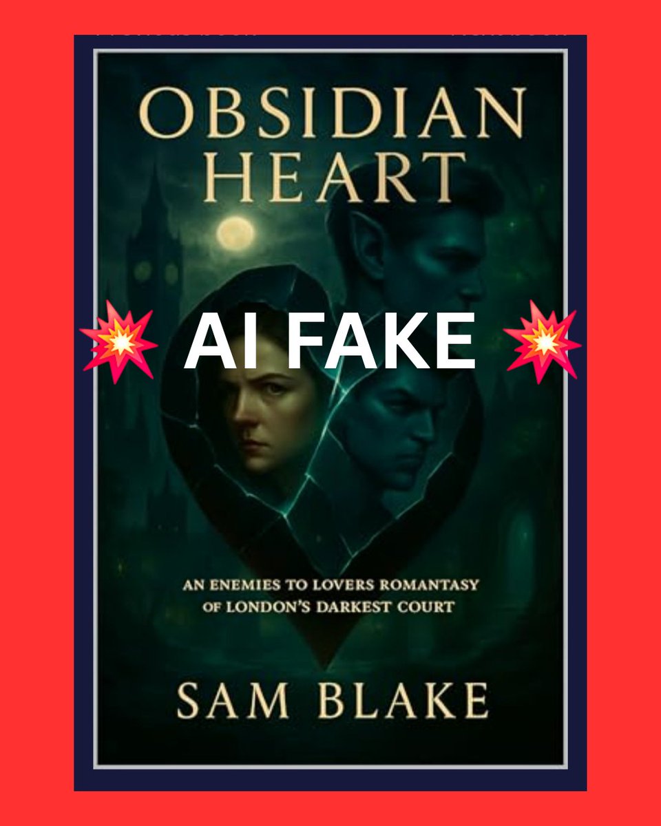 Sam Blake (@samblakebooks) on Twitter photo For anyone who got a notification that I've written a dark romantasy trilogy (this is book 1)- I haven't. Please don't buy them. 
These books are AI generated & nothing to do with me. 
And yes, they look very similar to my books.  😡🤯 For anyone who got a notification that I've written a dark romantasy trilogy (this is book 1)- I haven't. Please don't buy them. 
These books are AI generated & nothing to do with me. 
And yes, they look very similar to my books.  😡🤯