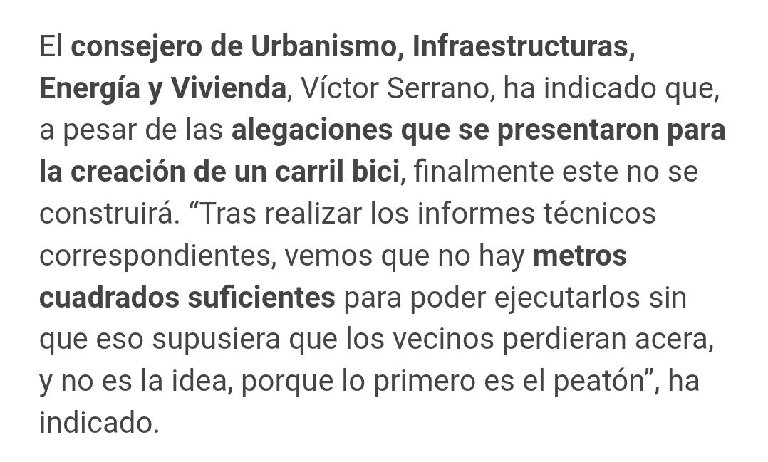 Colectivo Pedalea (@pedaleazaragoza) on Twitter photo El <a href="/zaragoza_es/">AyuntamientoZaragoza</a>, nota de prensa mediante, nos ha hecho llegar la respuesta a la alegación. NO era que se comía acera y tampoco es verdad que se haya diseñado según preferencia pie->bici->coche. La verdad es que se mantiene el espacio del coche. <a href="/vmse10/">Víctor Serrano Entío 🇪🇸</a> mentía en la prensa. El <a href="/zaragoza_es/">AyuntamientoZaragoza</a>, nota de prensa mediante, nos ha hecho llegar la respuesta a la alegación. NO era que se comía acera y tampoco es verdad que se haya diseñado según preferencia pie->bici->coche. La verdad es que se mantiene el espacio del coche. <a href="/vmse10/">Víctor Serrano Entío 🇪🇸</a> mentía en la prensa.