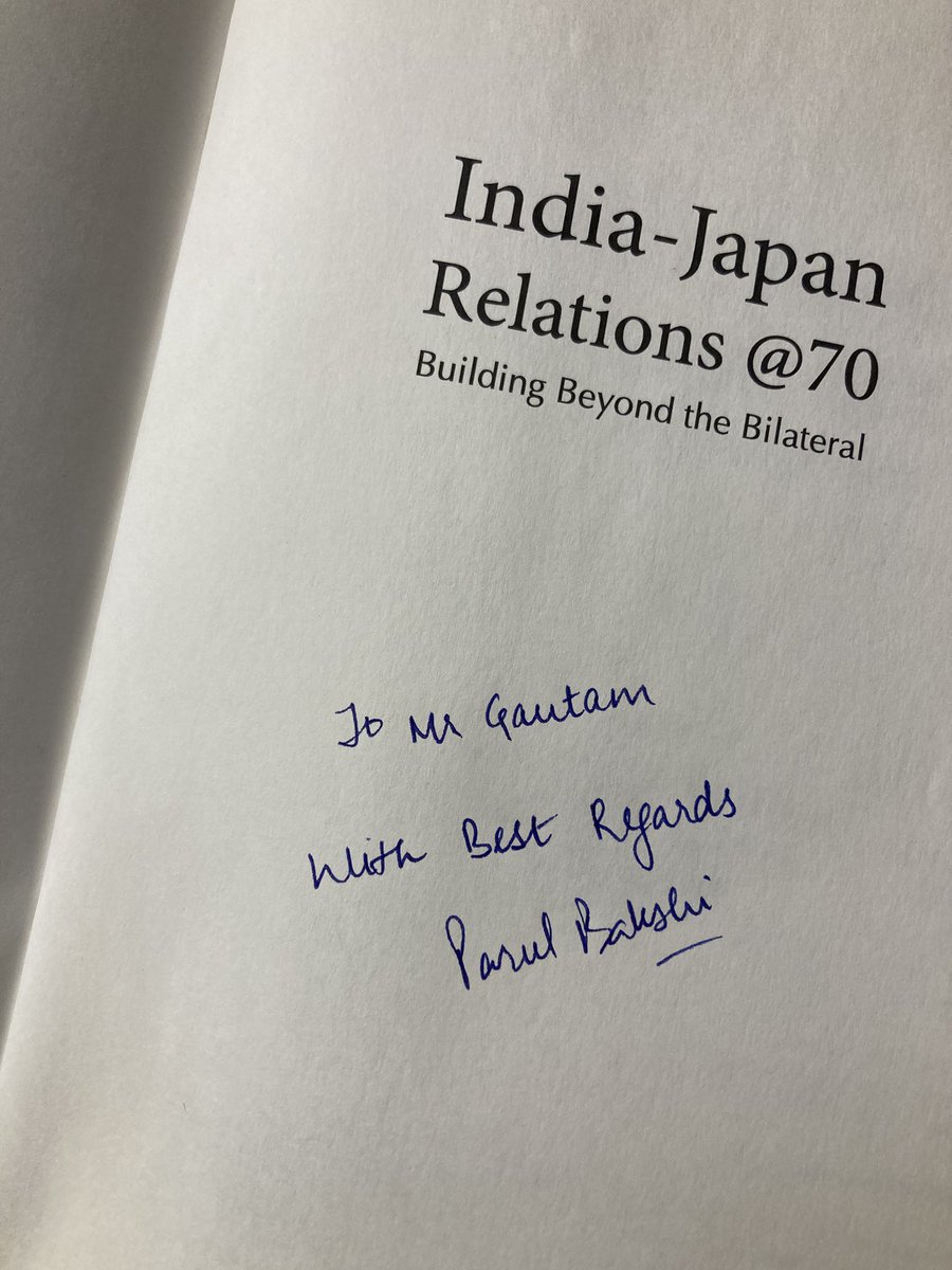 Looking forward to reading India-Japan Relations @ 70.
Thank you, Dr. <a href="/ParulBakshi_/">Parul Bakshi</a>!