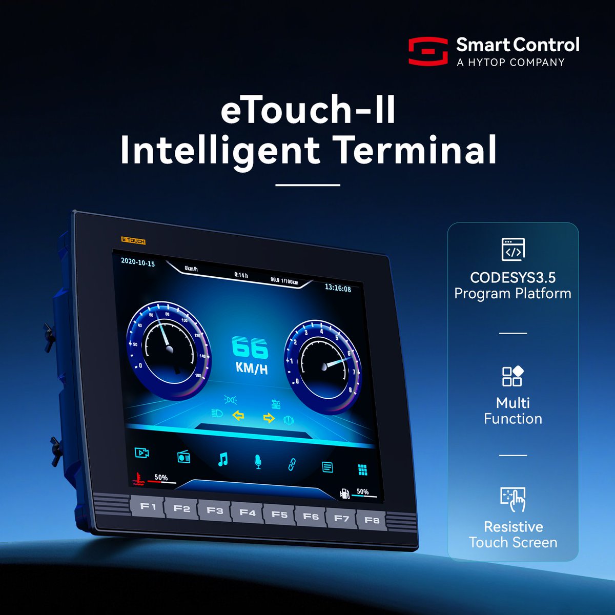 SmartControl_SH's tweet image. HYTOP eTouch-Ⅱ Display — Designed specifically for the construction machinery industry, providing OEMs high-performance, highly reliable intelligent HMI solution.
🌐: en.smartsh.com
📩: sales@smartsh.com
#HYTOP #HeavyEquipment #ContructionMachinery #HMI #CANbus