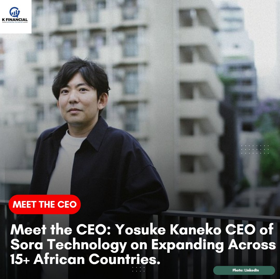 Podcast.#GoodMorningAfrica 
🎙️Meet the CEO: Yosuke Kaneko CEO of Sora Technology on Expanding Across 15+ African Countries.

Listen to #GoodMorningAfrica
Spotify: tinyurl.com/46amn86v
Apple: tinyurl.com/3x36hwr6