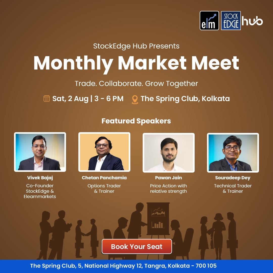 Are you still struggling to learn trading alone from screens and Telegram groups?

It’s time to connect with your mentors and fellow traders in person. Join the Monthly Market Meetup – August Edition.

- Live market &amp; Strategy talks
- Real Q&amp;As

Book👇
elearnmarkets.com/stockedge-hub-…