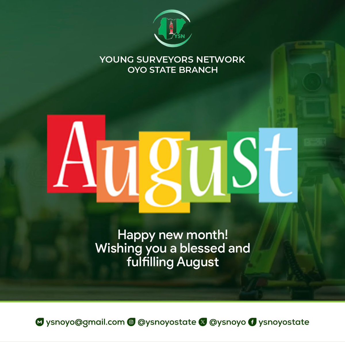 Happy New Month from YSN Oyo State.*
May August bring growth and opportunities for us all.
YSN — We Share, We Grow.
