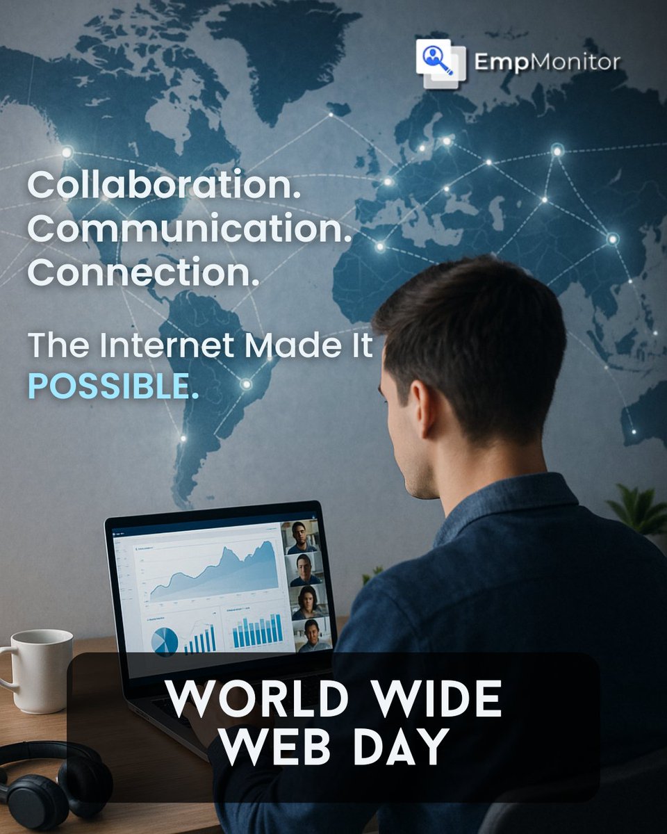 Think about it! Without the web, modern work wouldn’t exist as we know it.
No remote teams.
No collaboration.
No digital-first businesses.
The web changed everything!
On #WorldWideWebDay, here’s to the tech that made modern work, well… work. 🌐
#WWWDay #EmpMonitor #internet