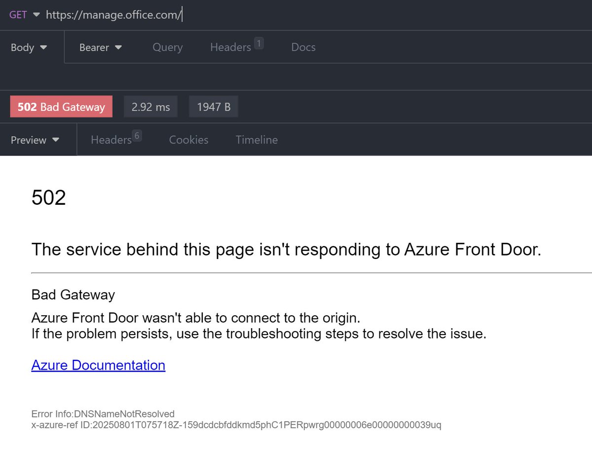<a href="/Office/">Microsoft Office</a> Management logs seems to be broken.