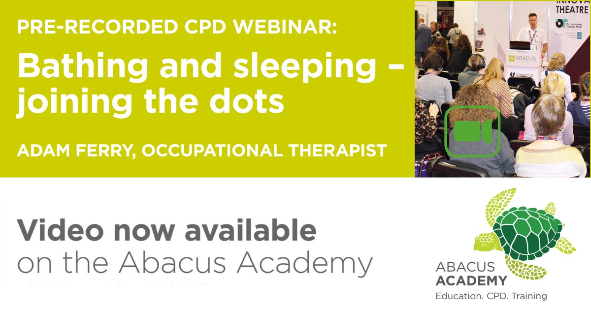 For many people with additional needs, a safe, supportive bathing environment can improve sleep quality &amp; aspects of daily life including education, behaviour &amp; mental health. 

Learn more about the topic of bathing and sleep in our Abacus Academy webinar:
abacushealthcare.co.uk/abacus-academy…