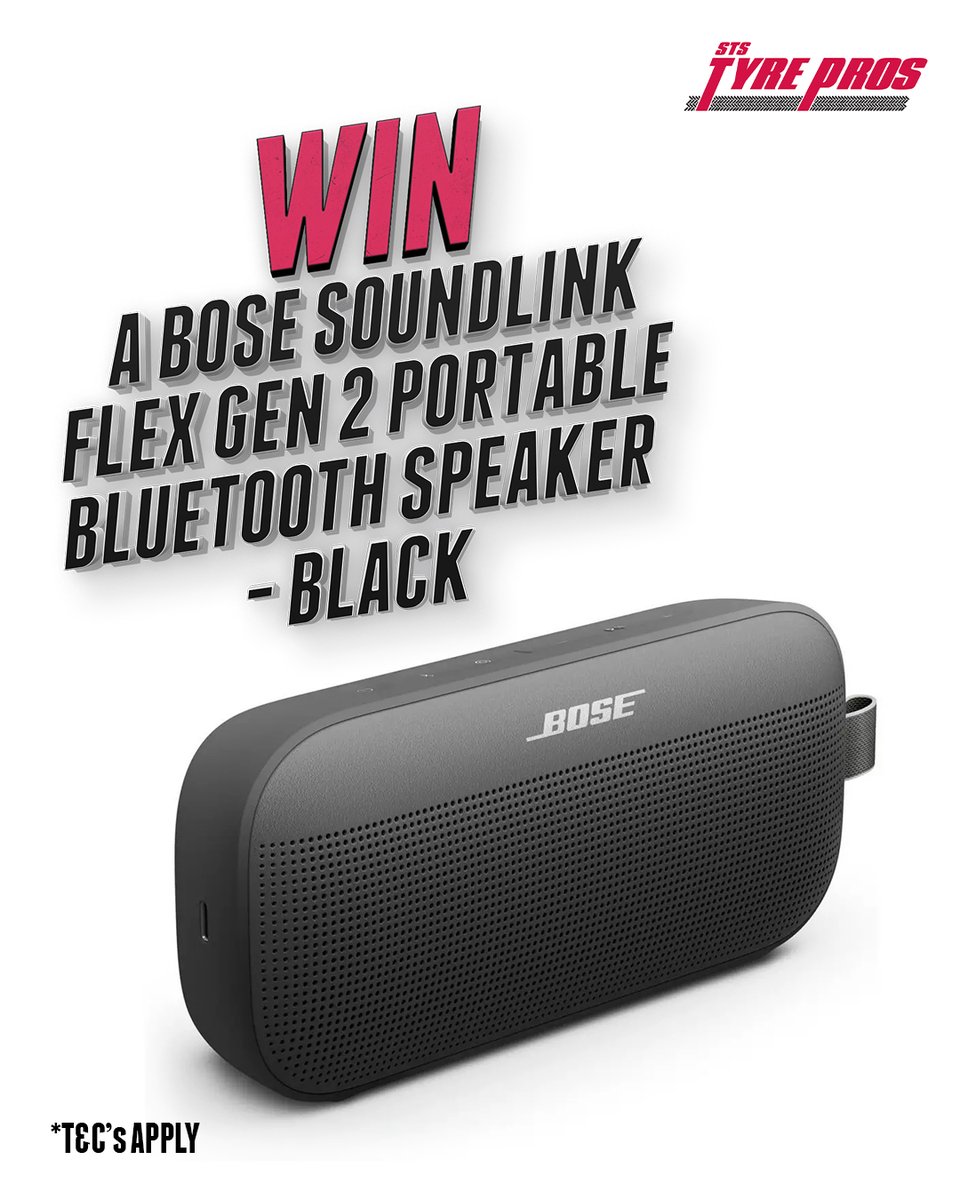 🎵August Giveaway!🎵

Win a Bose SoundLink Flex Gen 2 Portable Speaker - because great music never fades🔊✨

To enter: Comment your favourite song to blast in the car!🎶

Full T&amp;C's - tyrepros.co.uk/about-us/terms…