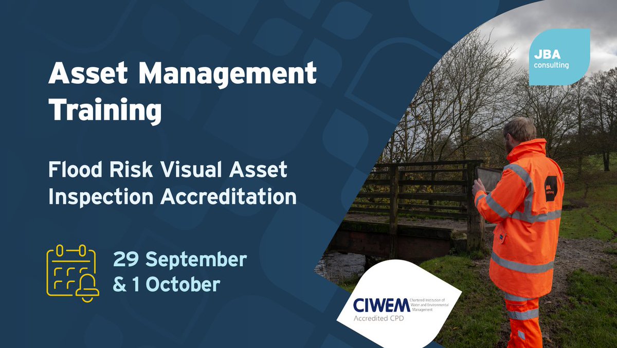 JBAConsulting's tweet image. Our upcoming Flood Risk Visual Asset Inspection #TrainingCourse on 29 September &amp;amp; 1 October is delivered by our accredited #Asset inspectors who bring their expertise and a practical, hands-on approach to learning.

Find out more and book your place 👇
jbaconsulting.com/training-cours…