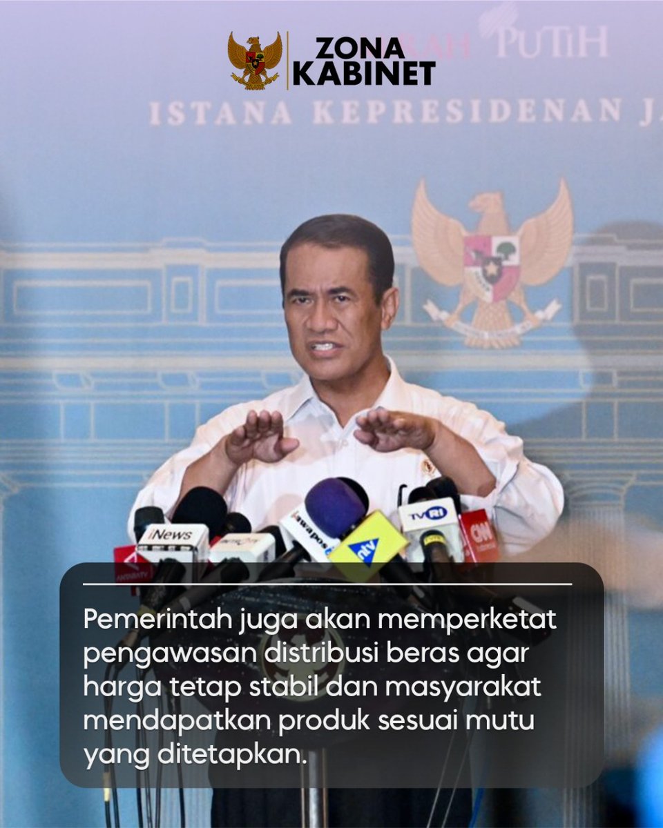 Presiden Prabowo menginstruksikan kementerian dan aparat terkait untuk menindak tegas pelaku pelanggaran standar beras, demi melindungi konsumen dan menjaga kualitas pangan