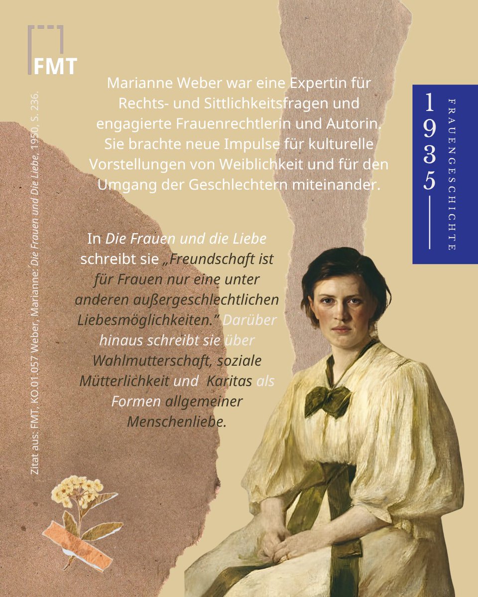 FrauenMediaTurm's tweet photo. Heute erinnern wir an das Leben von #MarianneWeber, einer Pionierin und Frauenrechtlerin, die für die Bildung von Frauen und Mädchen gekämpft hat! 🔎📖 #Mädchenbildung #HerStory #Empowerment #FrauenMediaTurm https://t.co/phathrKxWT