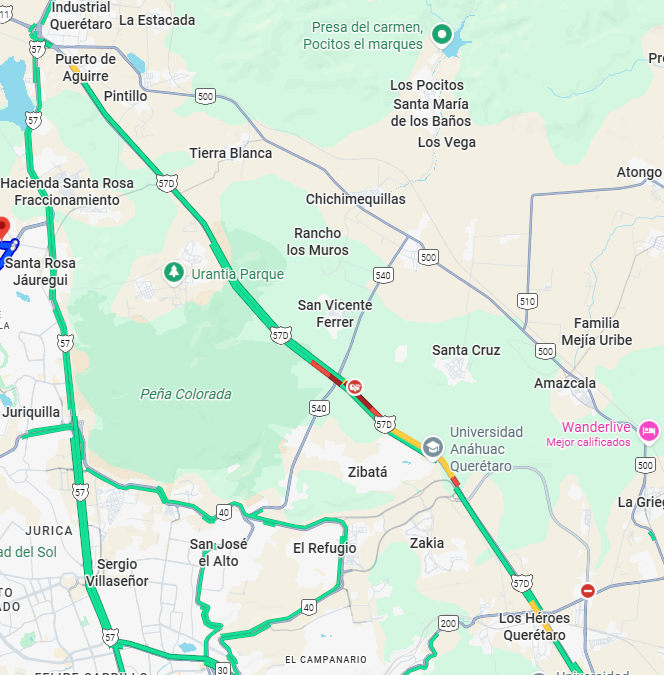 Buen dia 

De casualidad tienen reportes del motivo del ALTO TOTAL en la MEX- QRO de sur a Norte a la altura de chichimequillas??
Coordenadas:20.68083, -100.31068

<a href="/CAPUFE/">CAPUFE</a> <a href="/GN_Carreteras/">Guardia Nacional Carreteras</a> <a href="/Kikooman83/">KIKOMAN</a> <a href="/Thermokineros/">Thermokineros De ❤ corazón Oficial</a>
