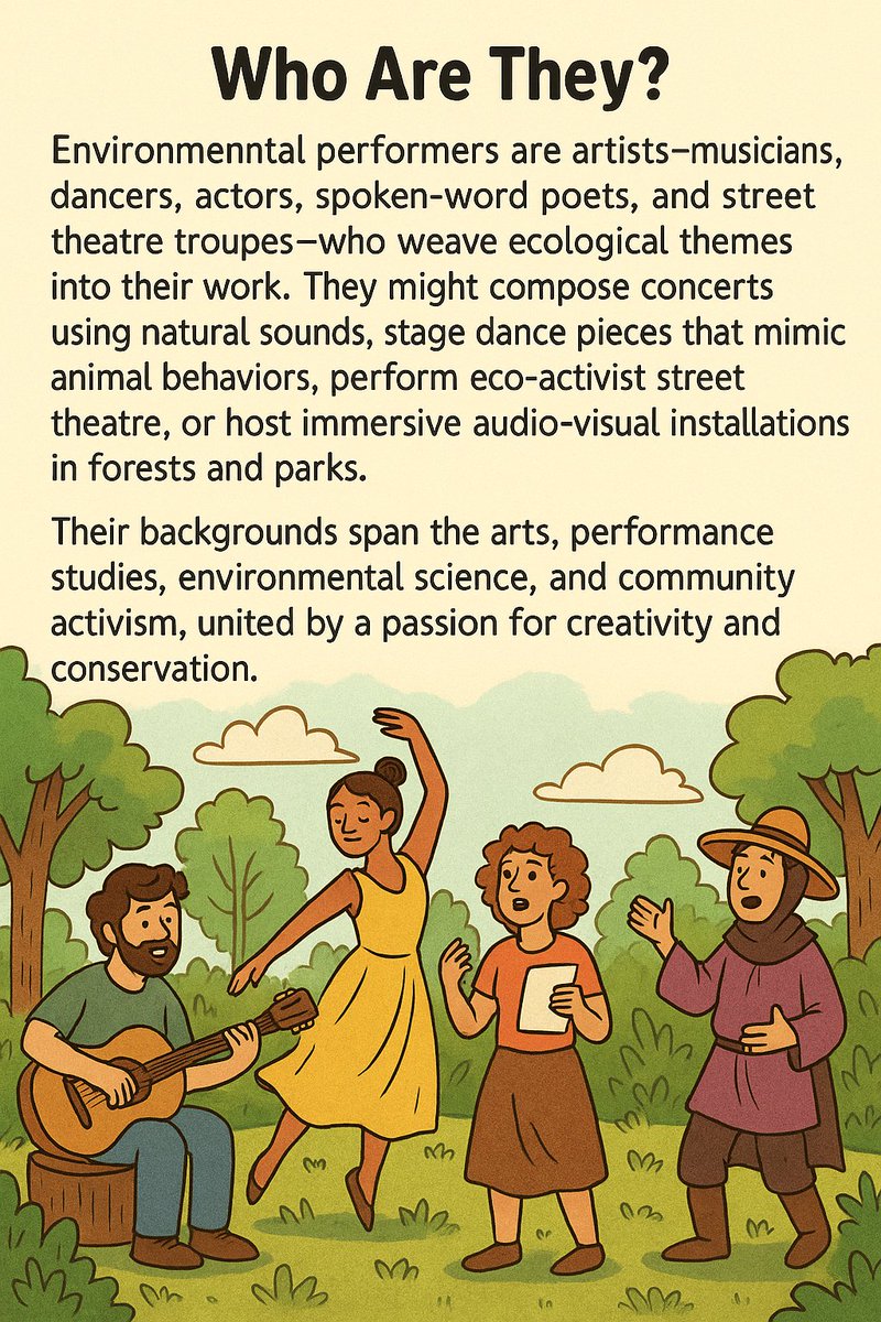 ShareVisdom's tweet photo. ๐ฟ Environmental Performers
#EnvironmentalPerformers #EcoArt #SustainableStage #GreenCreativity #ArtForEarth #EcoActivism #NaturePerformance #ClimateAwareness #HabitatProtection #WildlifeVoices #ArtMeetsNature #EcoTheatre #GreenDance #MusicForPlanet #ArtistsForChange https://t.co/Qti4YWCt4V