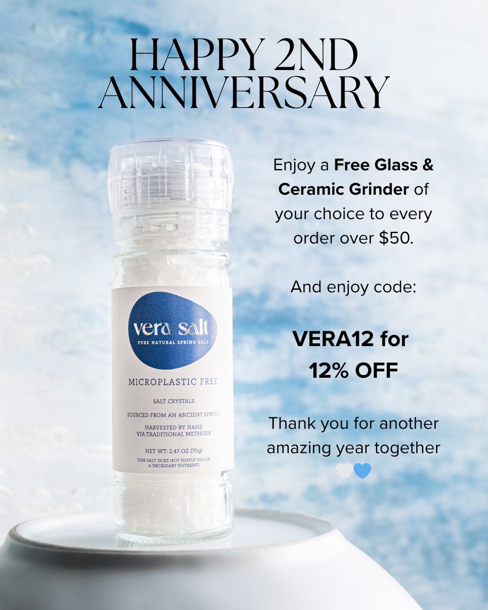It’s hard to believe it’s already been 2 years since the launch of Vera Salt.

We started with a simple mission:

To redefine purity in everyday essentials and create products that are not only free from harmful contaminants but also contribute positively to our health and