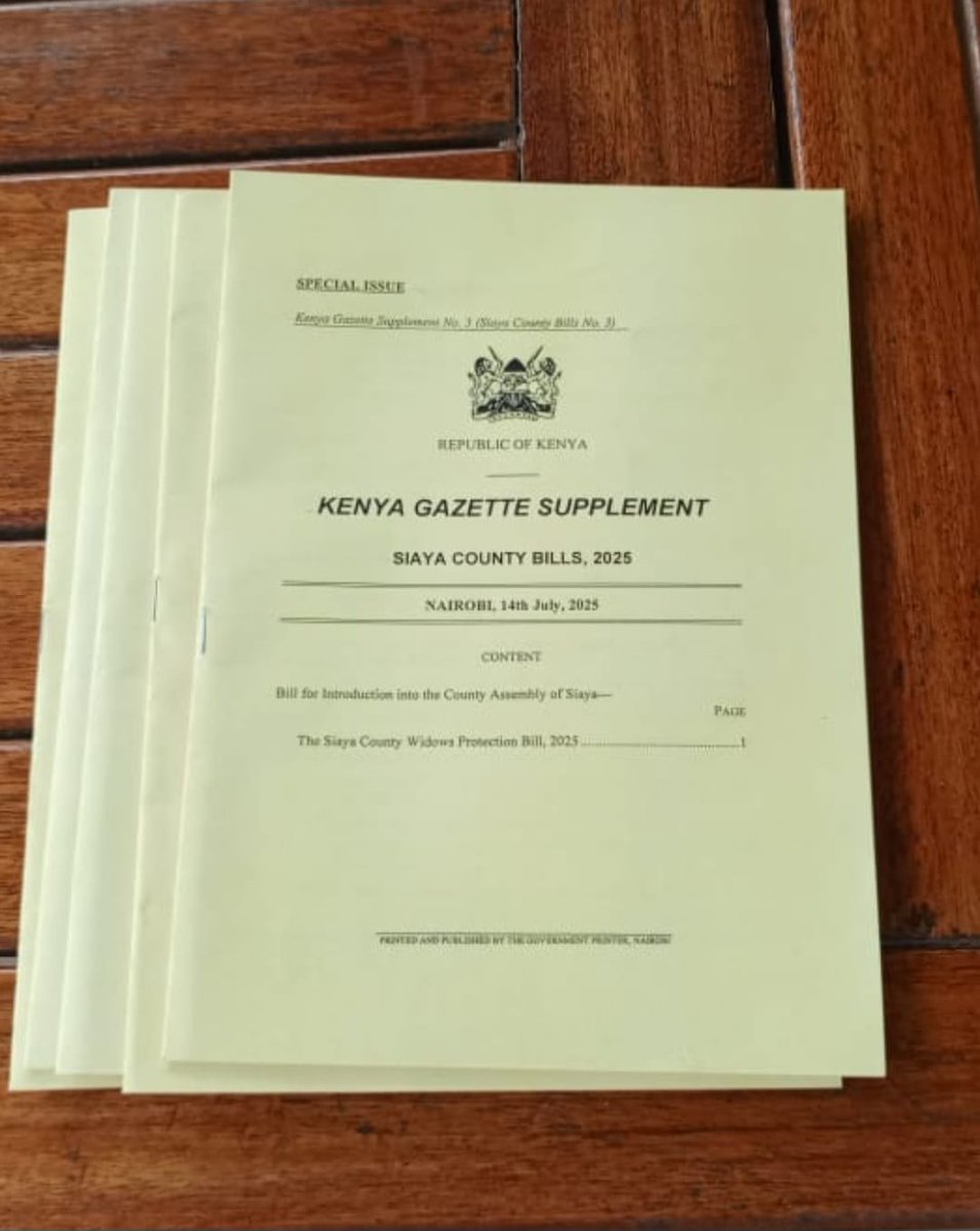 Rona Foundation (@ronafoundation) on Twitter photo The Siaya Widows Protection Bill 2025,born of widow voices and Rona’s advocacy,has passed First Reading and moved to public participation.
Widows will now engage from their wards.
Thank you to our friends and partners.
This is justice rising. 💜
#WidowsRights
<a href="/awdf/">Anthony Fletcher</a> <a href="/JamesOrengo/">James Orengo</a> The Siaya Widows Protection Bill 2025,born of widow voices and Rona’s advocacy,has passed First Reading and moved to public participation.
Widows will now engage from their wards.
Thank you to our friends and partners.
This is justice rising. 💜
#WidowsRights
<a href="/awdf/">Anthony Fletcher</a> <a href="/JamesOrengo/">James Orengo</a>