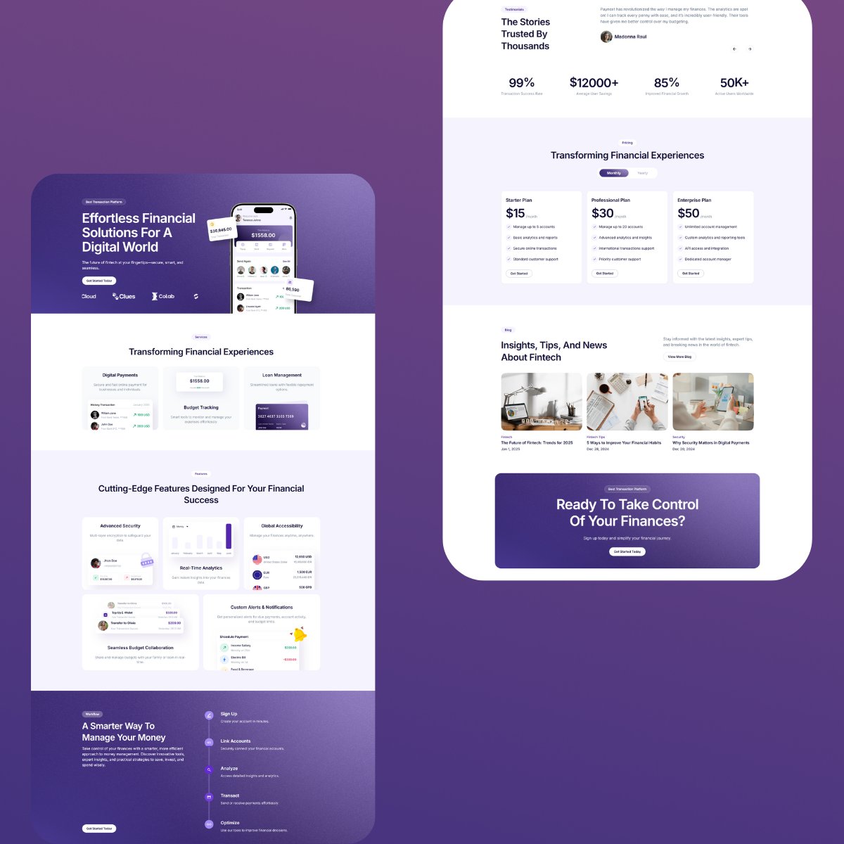 coder_dandriyal's tweet image. 💡If your fintech app looks smart but feels confusing, you’ve already lost trust.
In this new fintech UI, I prioritized simplifying, clarifying, and commanding confidence. Whether it be the smart dashboards or intuitive pricing; nothing was haphazard.
No smoke and mirrors. Just…