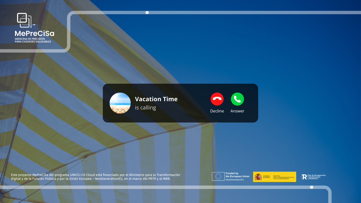 ☀️Con la llegada del mes de agosto, también llegan ¡unas merecidas vacaciones!

📴Nos tomaremos un descanso de redes sociales y nos reencontramos en septiembre.

Mientras, no dudéis en visitar nuestra página 🔗 meprecisa.com