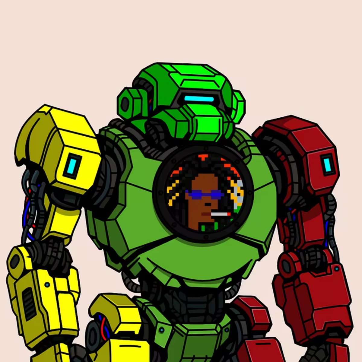 cananapo.eth (@mgmm) on Twitter photo gmgm - Happy Friday!
Here's one of my latest <a href="/SatoshiRobotics/">Satoshi Robotics, Inc.</a> robots - piloted by <a href="/cryptorastas/">CryptoRastas</a>
Red, gold and green. gmgm - Happy Friday!
Here's one of my latest <a href="/SatoshiRobotics/">Satoshi Robotics, Inc.</a> robots - piloted by <a href="/cryptorastas/">CryptoRastas</a>
Red, gold and green.