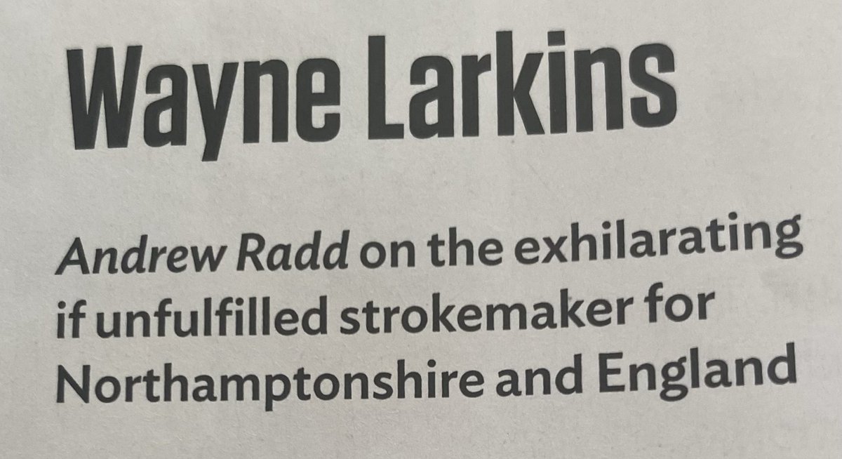 Andrew Radd (@oldmanradd) on Twitter photo The new edition of <a href="/TheCricketerMag/">The Cricketer</a> features my obituary of Wayne Larkins <a href="/NorthantsCCC/">Northamptonshire CCC</a> <a href="/DurhamCricket/">Durham Cricket</a> - I hope it does him justice. Also a cracking piece by <a href="/dgriffinpix/">David Griffin Photography</a> on Eddie Barlow of <a href="/DerbyshireCCC/">Derbyshire CCC</a> and <a href="/ProteasMenCSA/">Proteas Men</a> fame. The new edition of <a href="/TheCricketerMag/">The Cricketer</a> features my obituary of Wayne Larkins <a href="/NorthantsCCC/">Northamptonshire CCC</a> <a href="/DurhamCricket/">Durham Cricket</a> - I hope it does him justice. Also a cracking piece by <a href="/dgriffinpix/">David Griffin Photography</a> on Eddie Barlow of <a href="/DerbyshireCCC/">Derbyshire CCC</a> and <a href="/ProteasMenCSA/">Proteas Men</a> fame.